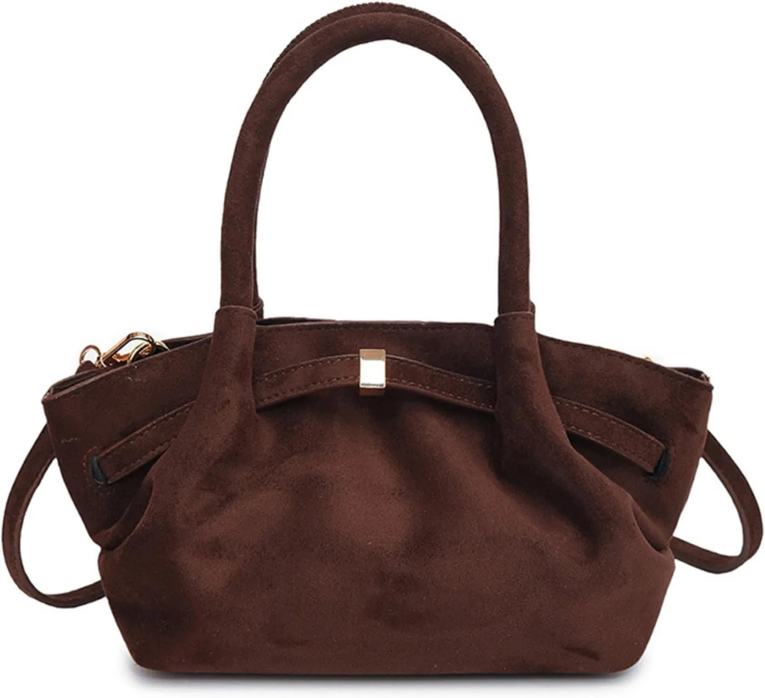 Suede Purses Small Tote Bag Squeeze Top Handle Bags Crossbody Purses Women 2025 Trendy Designer Handbag