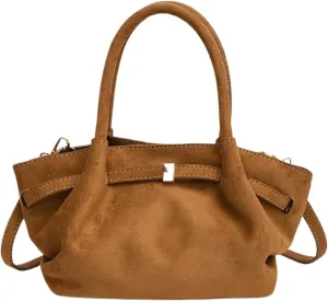 Suede Purses Small Tote Bag Squeeze Top Handle Bags Crossbody Purses Women 2025 Trendy Designer Handbag