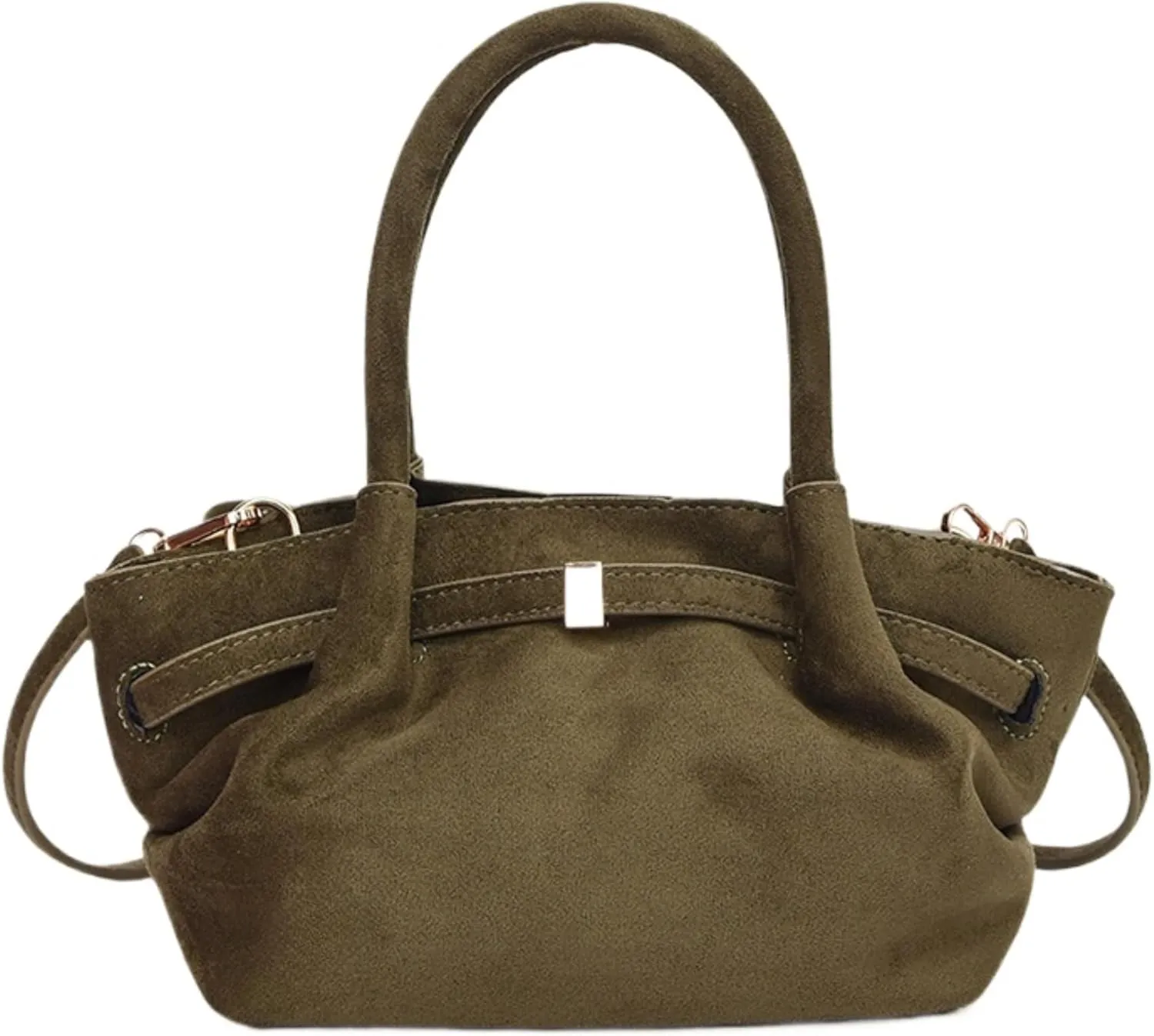 Suede Purses Small Tote Bag Squeeze Top Handle Bags Crossbody Purses Women 2025 Trendy Designer Handbag