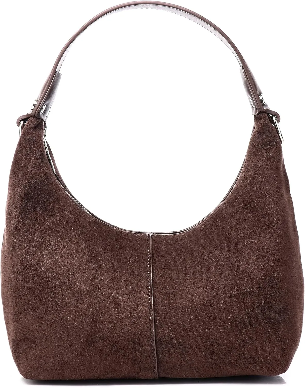 Suede Shoulder Bag for Women, Suede Purse Handbag Crossbody Bag Crescent Hobo Bag