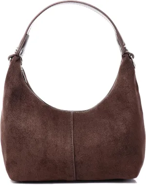 Suede Shoulder Bag for Women, Suede Purse Handbag Crossbody Bag Crescent Hobo Bag