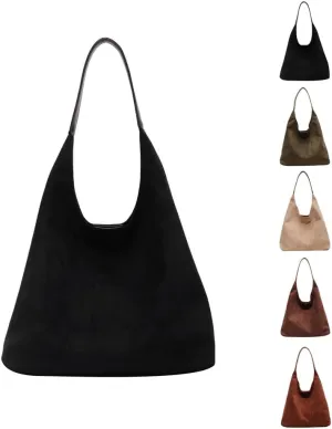 Suede Tote Bag for Women, Trendy Suede Tote Bag Slouchy Bag, Hobo Handbag Office Tote Handbag, Imitation Suede Bag
