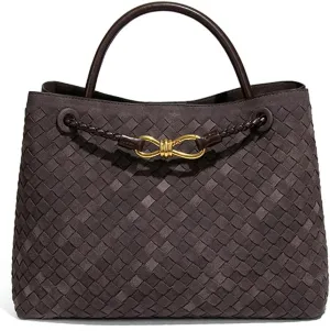 Suede Woven Tote Bag for Women PU Leather Hobo Bags Casual Crossbody Purse Shoulder Satchel Bag Top Handle Tote Handbag