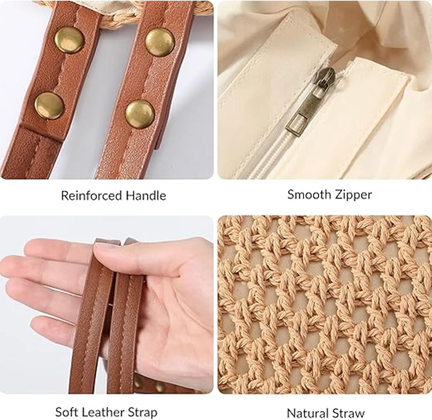 Summer Beige Cotton Knitted Shoulder Bag bags for 2025, Bohemian Hobo Crochet Beach bag Casual Designer Purse for Women