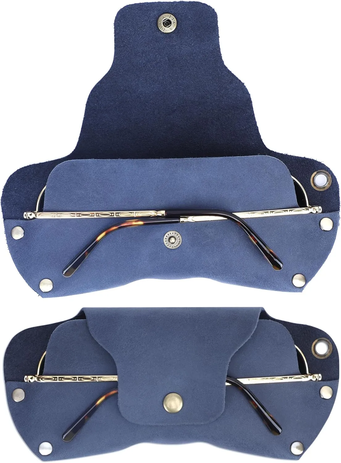 Sunglasses Cases Leather Eyeglass Pouch with Lanyard Portable Soft Eye Glass Case Sunglass Storage Box