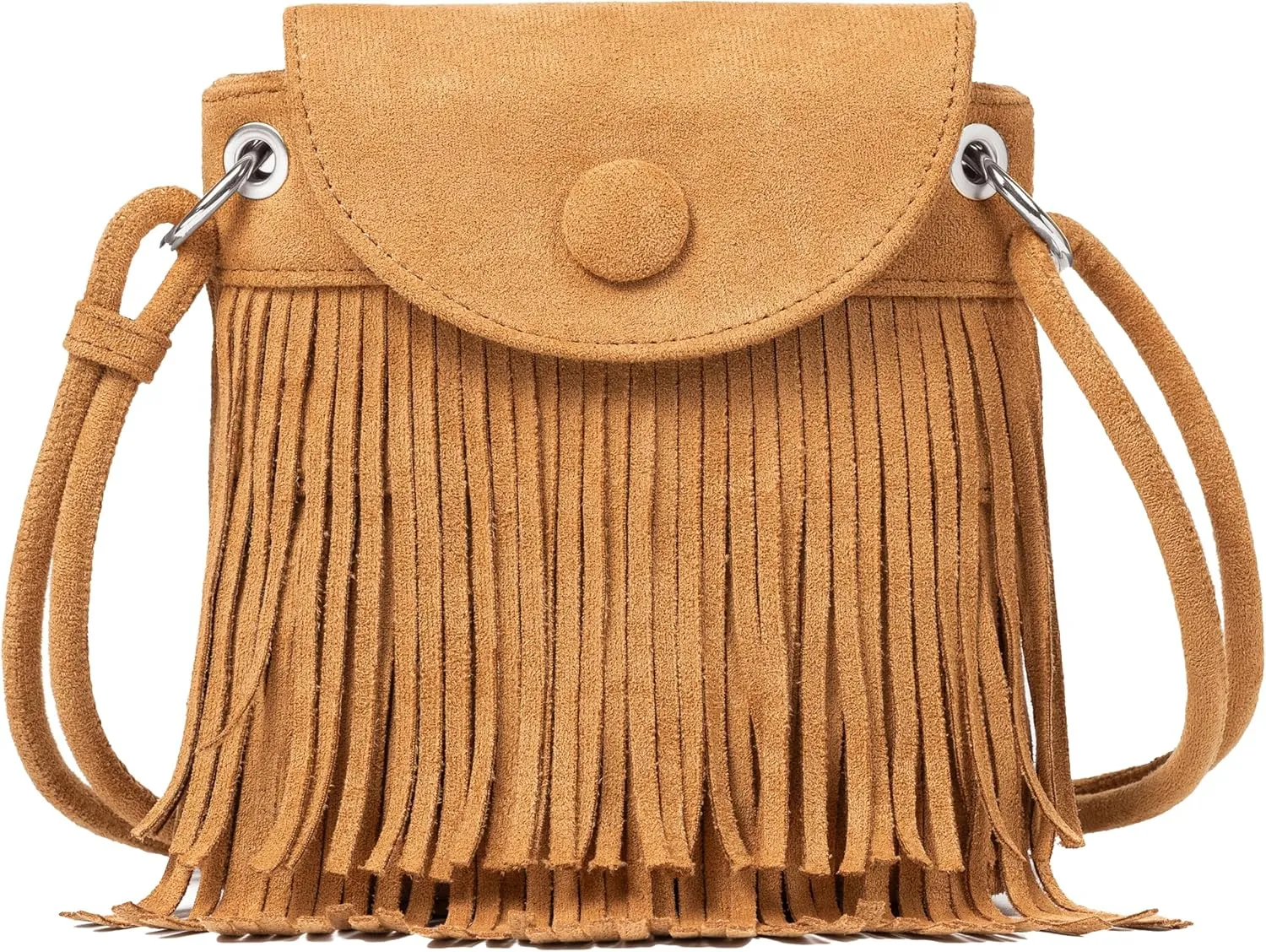 Sunwel Fashion Mini Fringe Purse Small Phone Bags for Women Western Cell Phone Wallet with Zipper Pockets