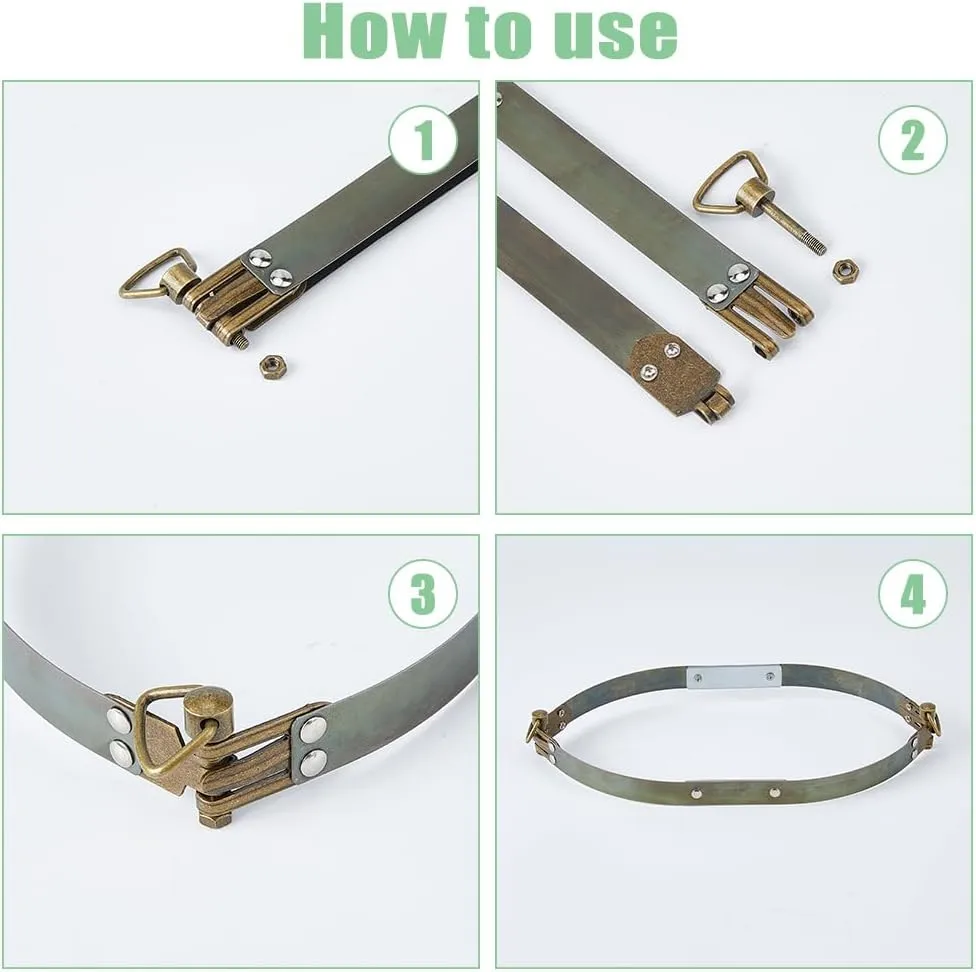 SUPERFINDINGS 2PCS 9.8" Metal Internal Flex Frames with Loop Iron Purse Frame Coin Handbag Hinges Kiss Clasp Spring Clip Hook for Wallet Bag DIY Craft Sewing Purse Making