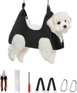 Supet Cat Grooming Hammock Harness for Cats Dogs, Relaxation Pet Grooming Hammock Restraint Dog & Small Animal Leashes Sling for Grooming Dog Grooming Helper