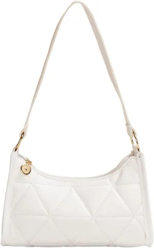 SweatyRocks Women's Geometric Quilted Handbag Minimalist Square Bags Clutch Purse Solid Shoulder Handbags