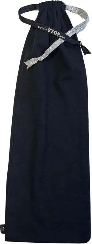 Tarnish STOP | USA Made| Luxury Anti-Tarnish Bag for Silver Storage | Quality Protection | Long 18"x6" | Tuxedo Black