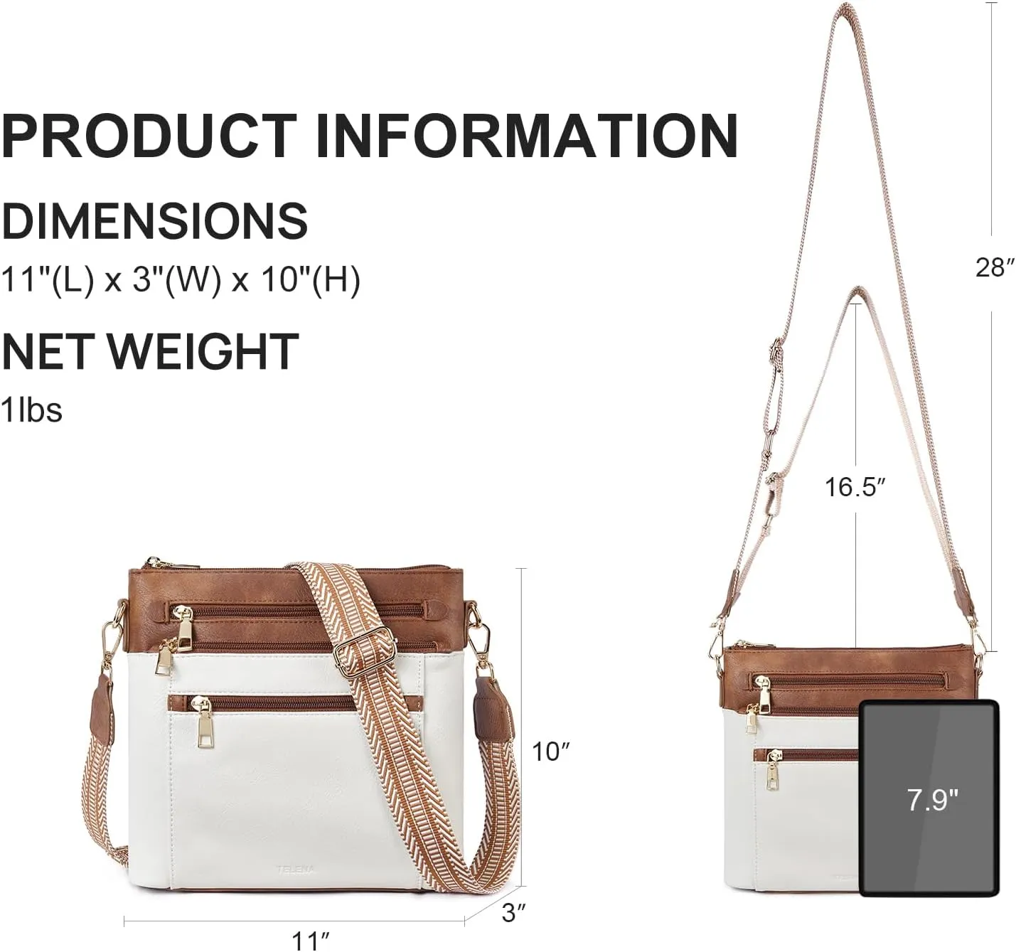 Telena Crossbody Bags for Women Faux Leather Cross body Purses With Adjustable Strap