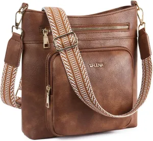 Telena Hobo Bags for Women Leather Purses Crossbody Bag Multi Pockets Large Shoulder Bags with Adjustable Strap