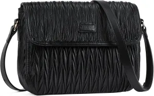 Telena Small Purses for Women Trendy Leather Crossbody Bags Ruched Shoulder Bag with Adjustable Strap