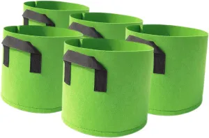 Thickened Vegetable Grow Bags 5 Gallon Capacity Non-Woven Planting Bags for Plant Growing Root Formation Enhancement