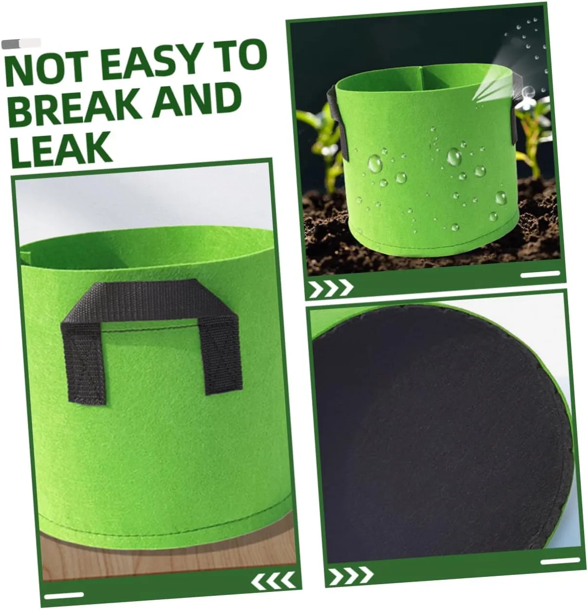 Thickened Vegetable Grow Bags 5 Gallon Capacity Non-Woven Planting Bags for Plant Growing Root Formation Enhancement