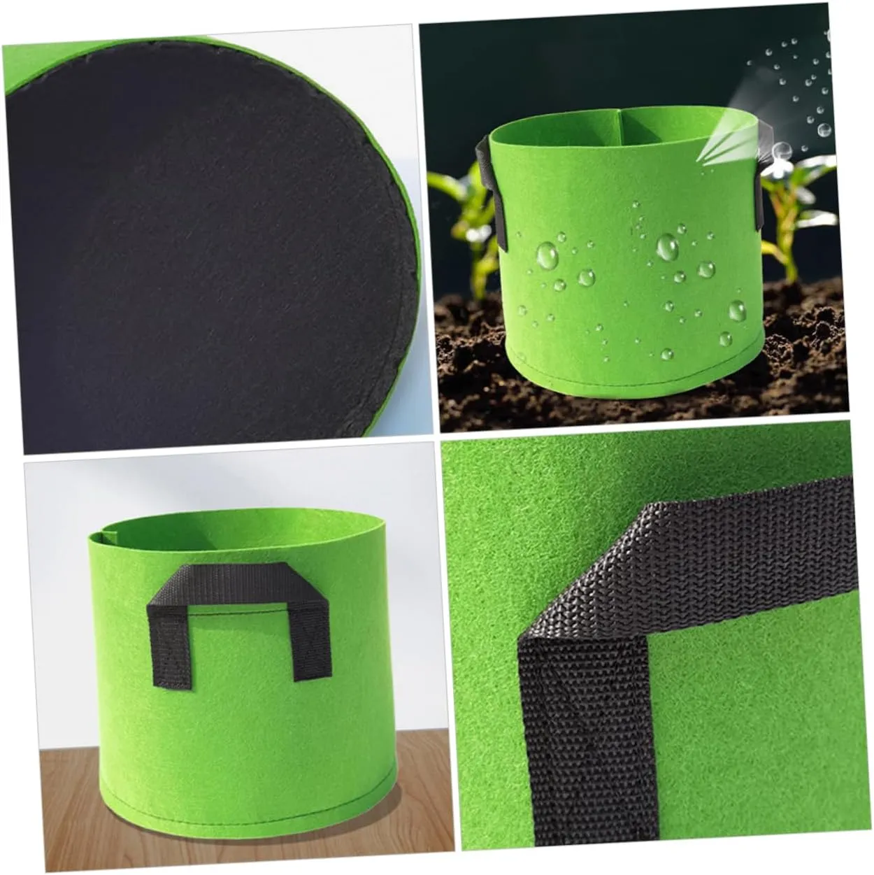 Thickened Vegetable Grow Bags 5 Gallon Capacity Non-Woven Planting Bags for Plant Growing Root Formation Enhancement
