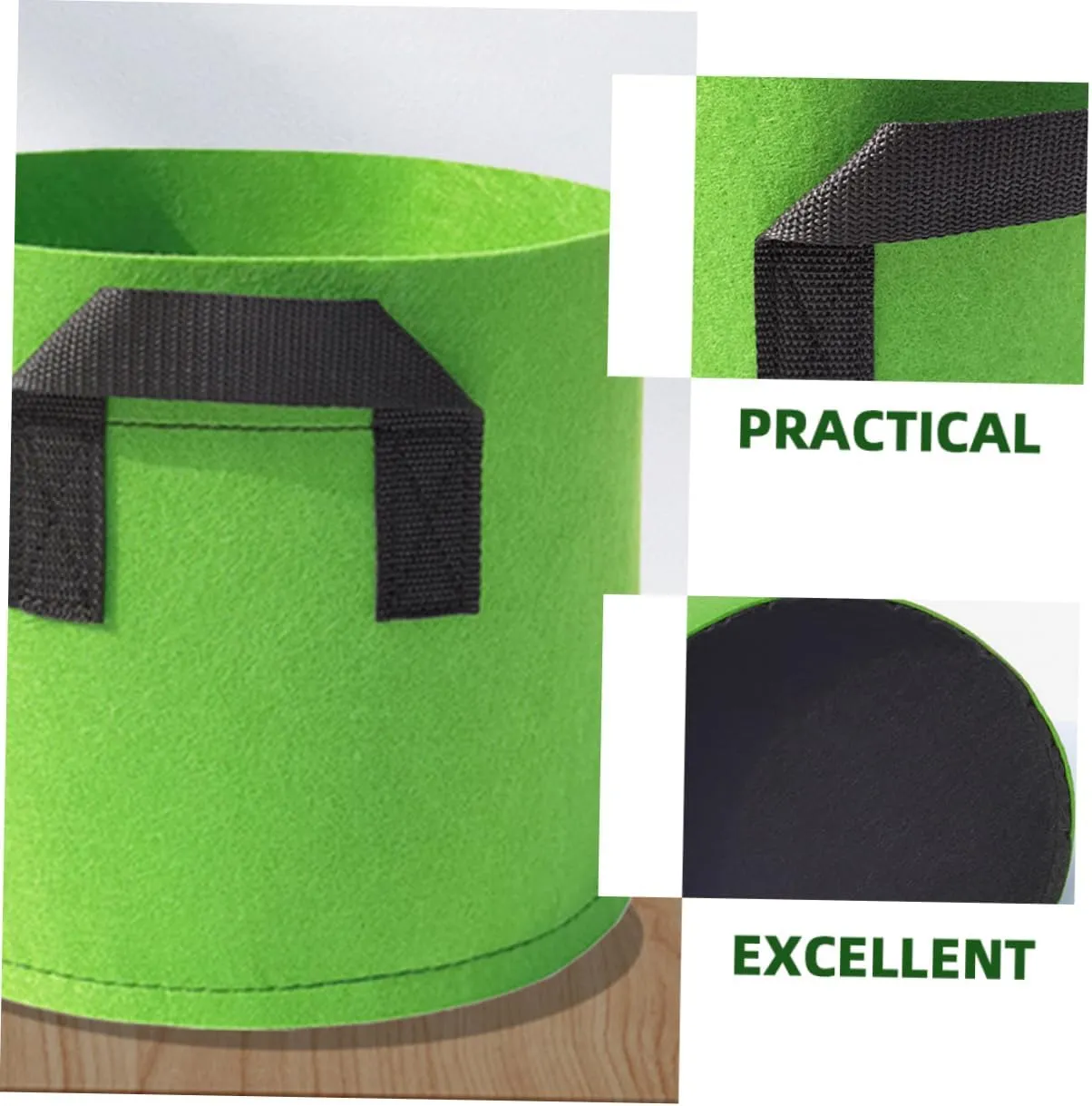 Thickened Vegetable Grow Bags 5 Gallon Capacity Non-Woven Planting Bags for Plant Growing Root Formation Enhancement