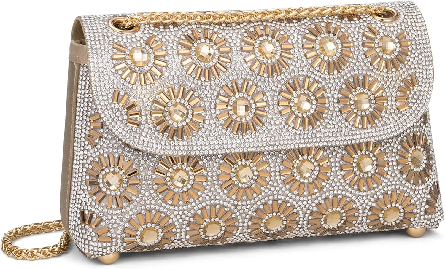 Tmore Evening Purses for Women Shoulder Bags Handbags with Chain Rhinestone Purse for Prom Party Wedding