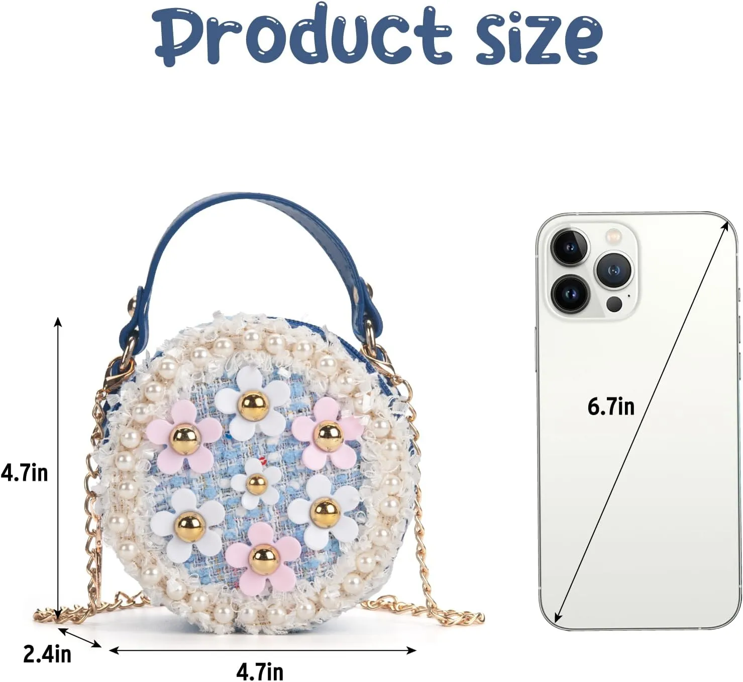Toddler Purse for Girls Age 2-14, Flower Girl Purse Gift for Christmas