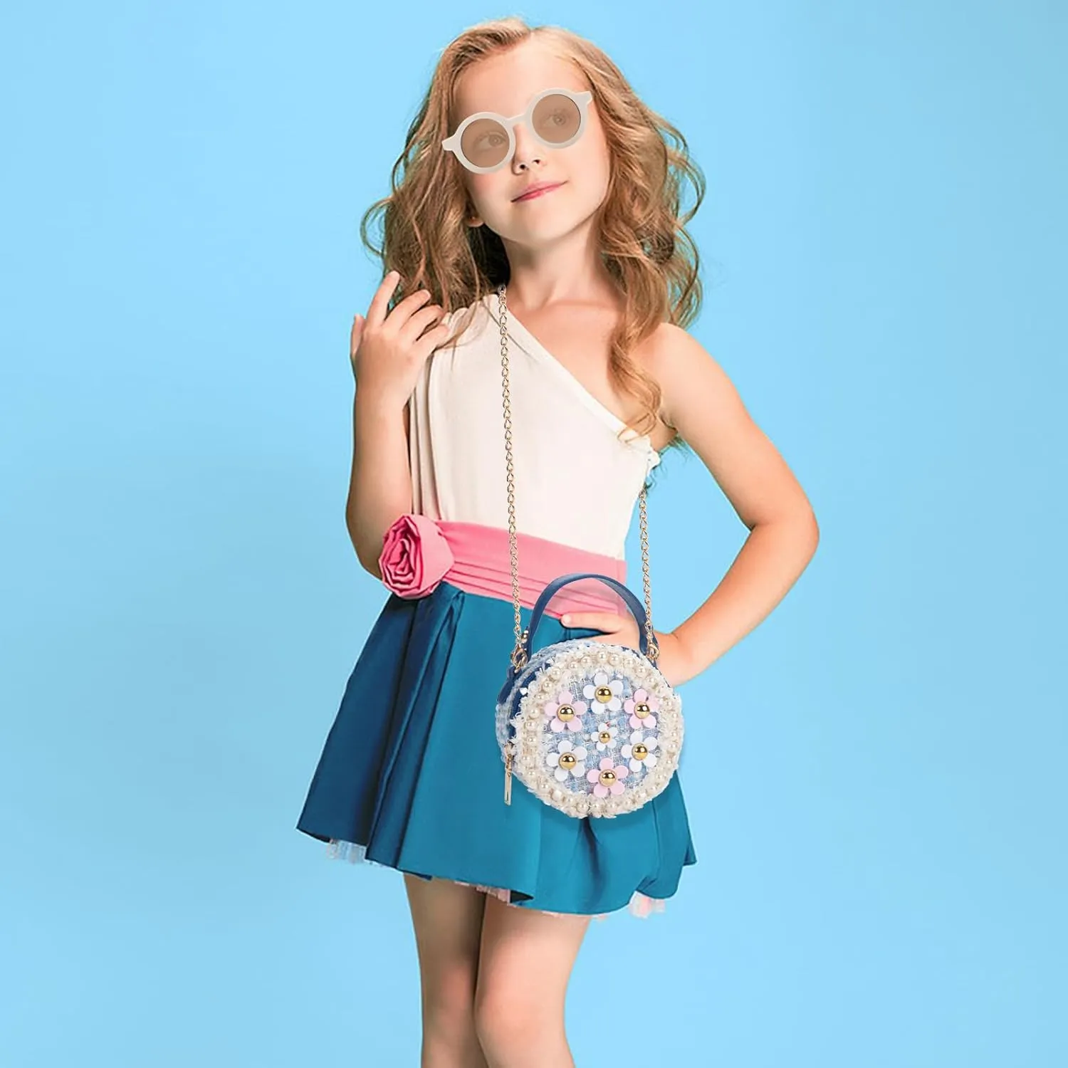 Toddler Purse for Girls Age 2-14, Flower Girl Purse Gift for Christmas
