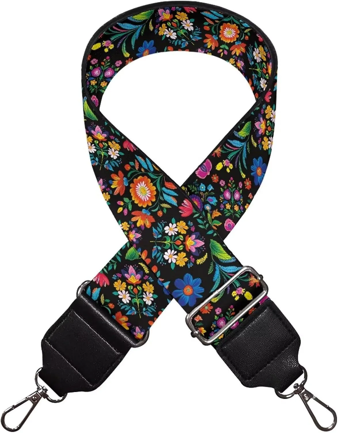 TODIYADDU Art Plant Flower Purse Straps Replacement Crossbody Fashion Bag Strap Women Wide Purse Strap Crossbody Long Wallet Strap Suitable for Gifts Sports Easter for Handbags Guitar Bags Wallets