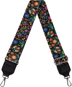 TODIYADDU Art Plant Flower Purse Straps Replacement Crossbody Fashion Bag Strap Women Wide Purse Strap Crossbody Long Wallet Strap Suitable for Gifts Sports Easter for Handbags Guitar Bags Wallets