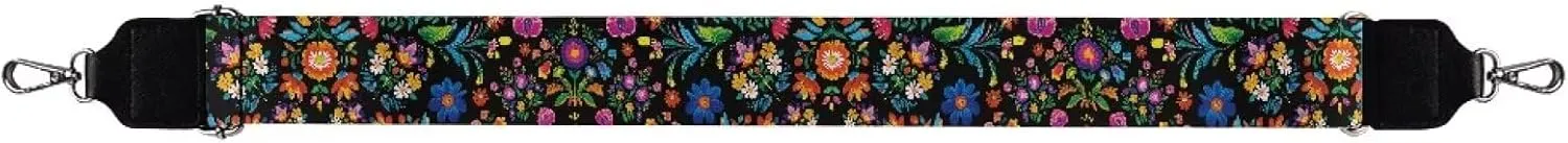 TODIYADDU Art Plant Flower Purse Straps Replacement Crossbody Fashion Bag Strap Women Wide Purse Strap Crossbody Long Wallet Strap Suitable for Gifts Sports Easter for Handbags Guitar Bags Wallets