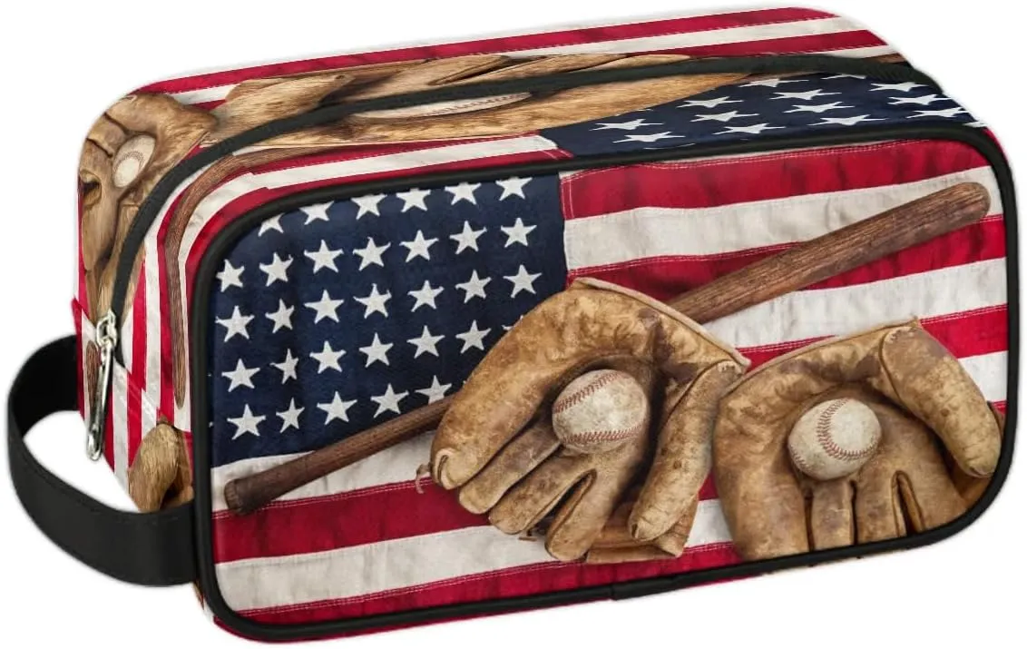 Toiletry Bag for Boys Man,Baseball Glove Travel Toiletry Bag for Woman Comestic Makeup Bag,Waterproof Shaving Bag for Toiletries Accessories Travel Essentials,Sport Ball