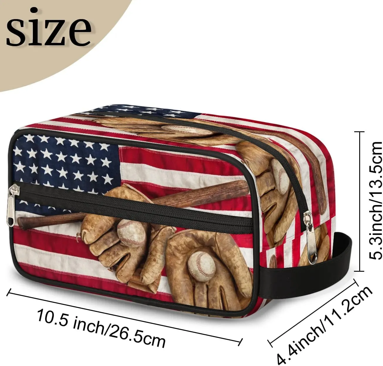 Toiletry Bag for Boys Man,Baseball Glove Travel Toiletry Bag for Woman Comestic Makeup Bag,Waterproof Shaving Bag for Toiletries Accessories Travel Essentials,Sport Ball
