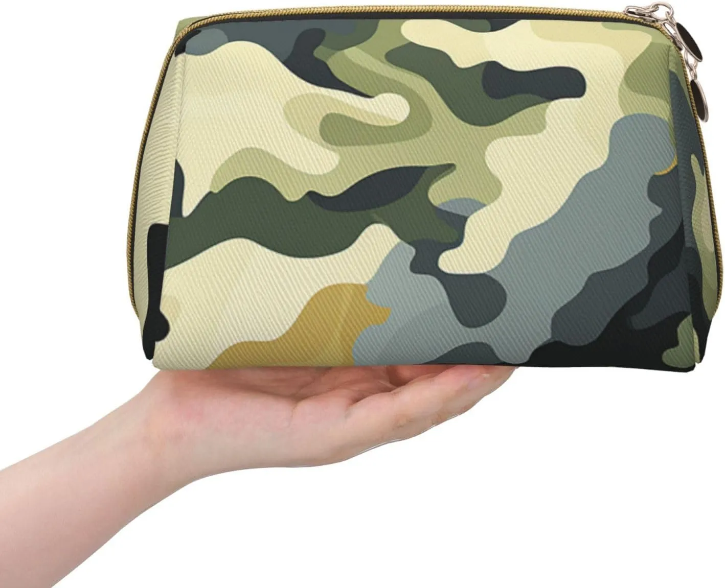 Toiletry Bag for Women Men Dopp Kit Travel Makeup Bag Khaki Camouflage Make Up Organizers Cosmetic Bag