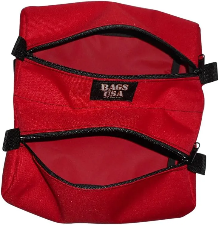 Toiletry or Shaving Bag,Firefighters twin toiletry bag, Made in USA. (Red)