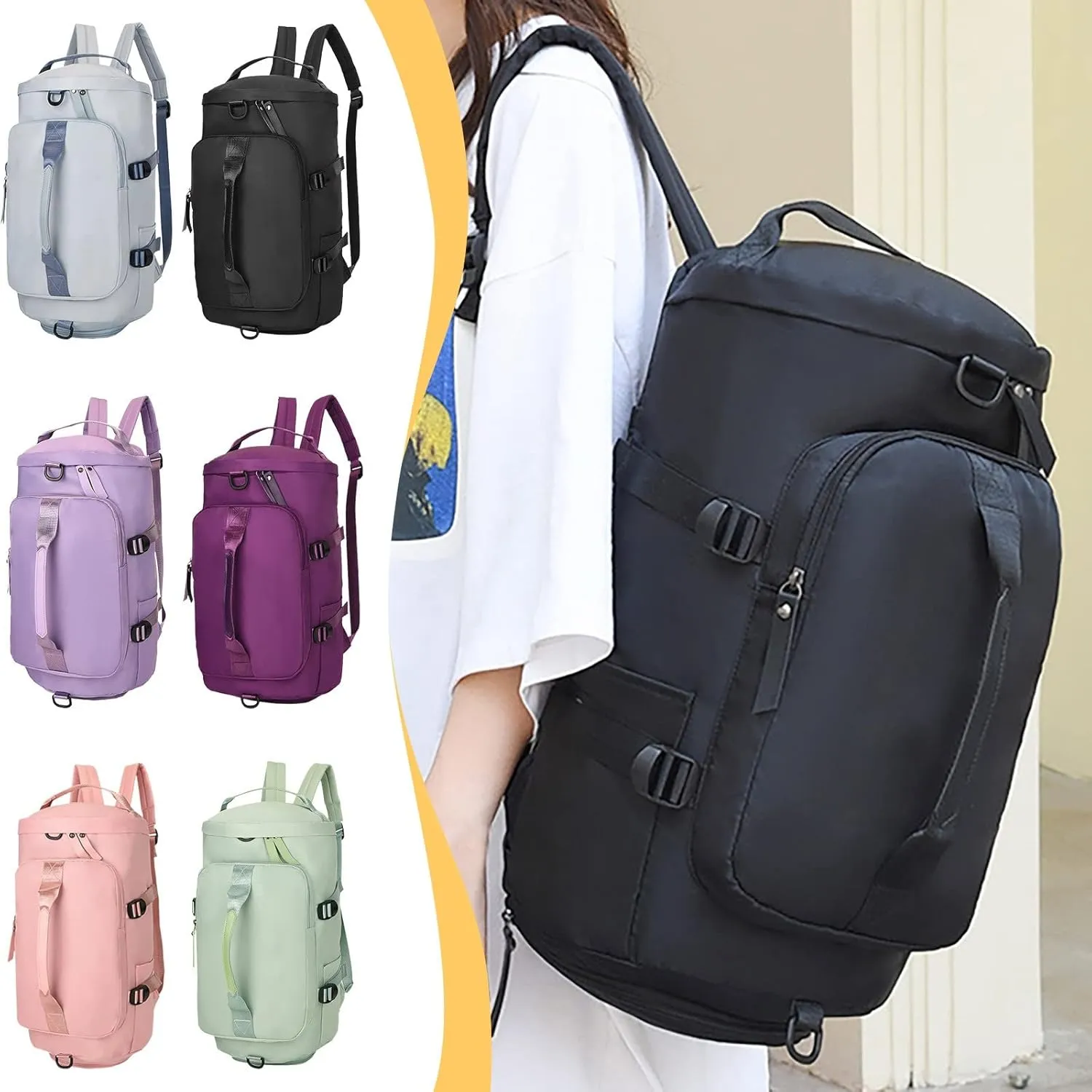 Tote Bag For Women Light Foldable Unisex Sport Backpack Handbags Day pack Weekend Travel Fitness Duffle Bag Overnight Bags R