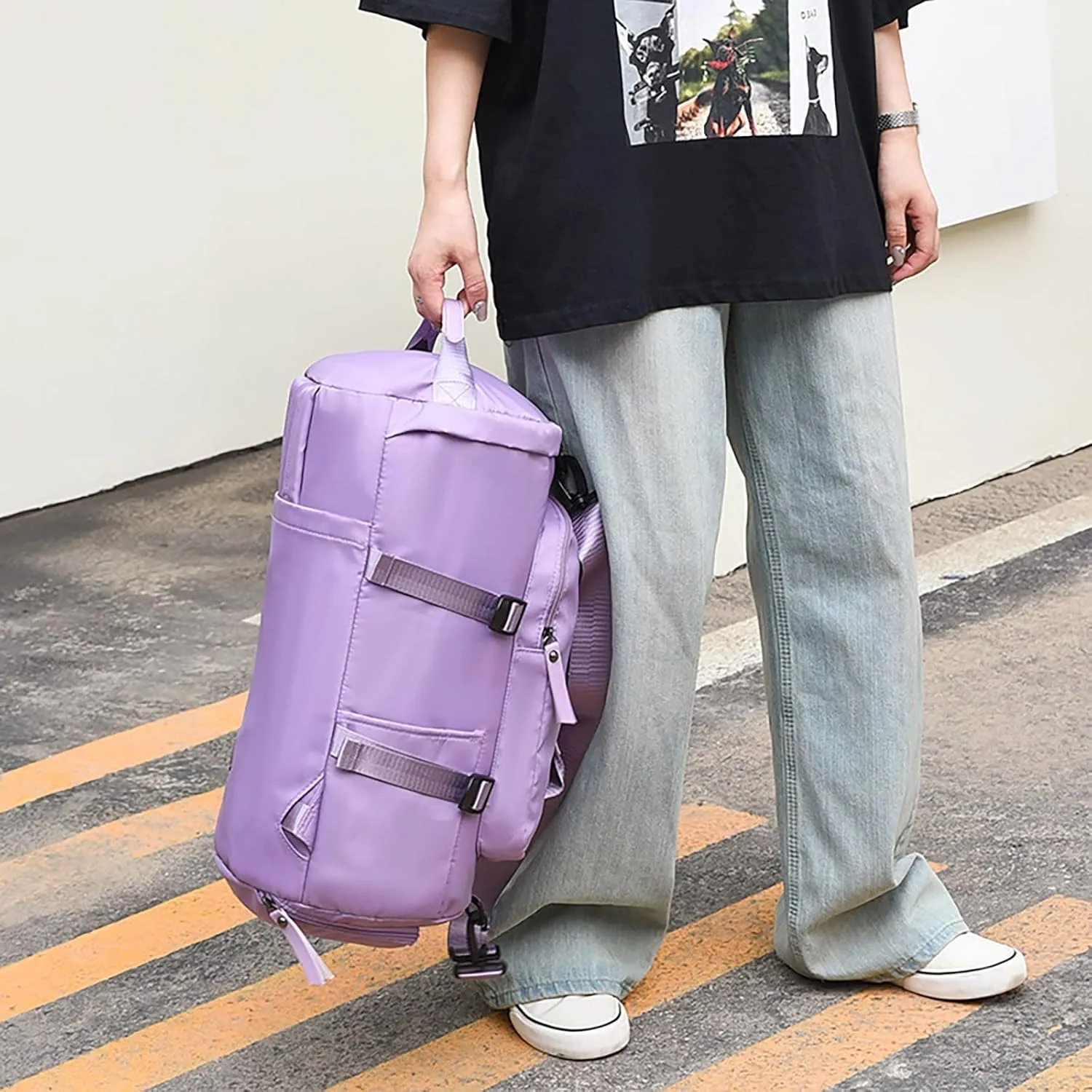 Tote Bag For Women Light Foldable Unisex Sport Backpack Handbags Day pack Weekend Travel Fitness Duffle Bag Overnight Bags R