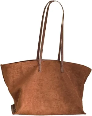 Tote Bag for Women Suede Shoulder Bags Large Satchel and Purse Soft Stylish Handbag Dating Work Shopping