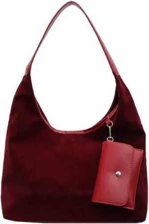 Tote Bag for Women Suede Shoulder Bags Satchel and Purse Bag Soft Stylish Handbag Dating Work Shopping