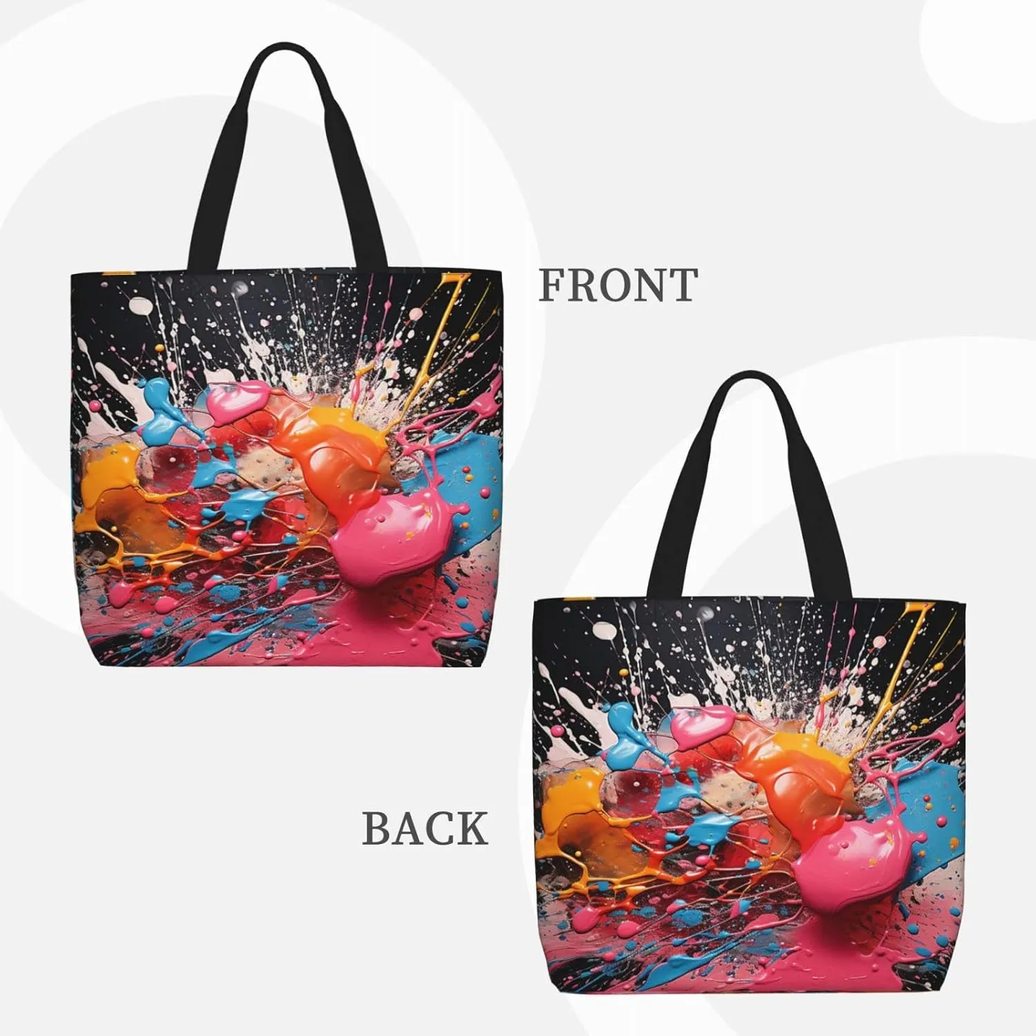 Tote Bag Large Capacity Grocery Bag With Zipper Complex geometric designs Shopping Bag Shoulder Bag for Women