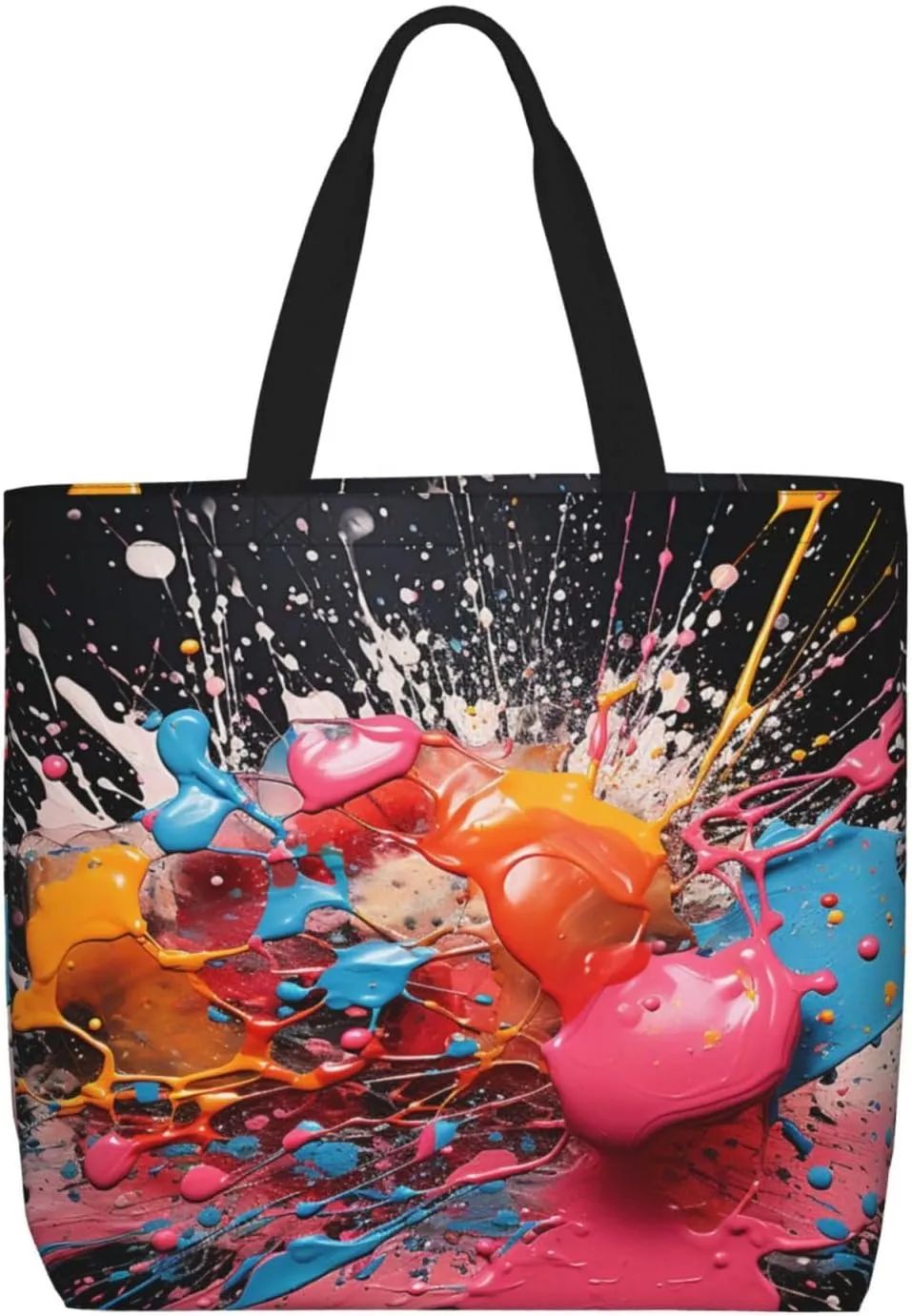 Tote Bag Large Capacity Grocery Bag With Zipper Complex geometric designs Shopping Bag Shoulder Bag for Women