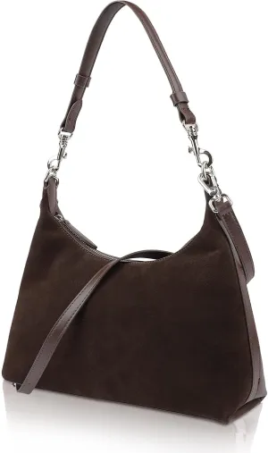 Tote Shoulder Bags for Women, Suede Forsted Cowhide Tote Crossbody Purses with 2 Removable Shoulder Straps