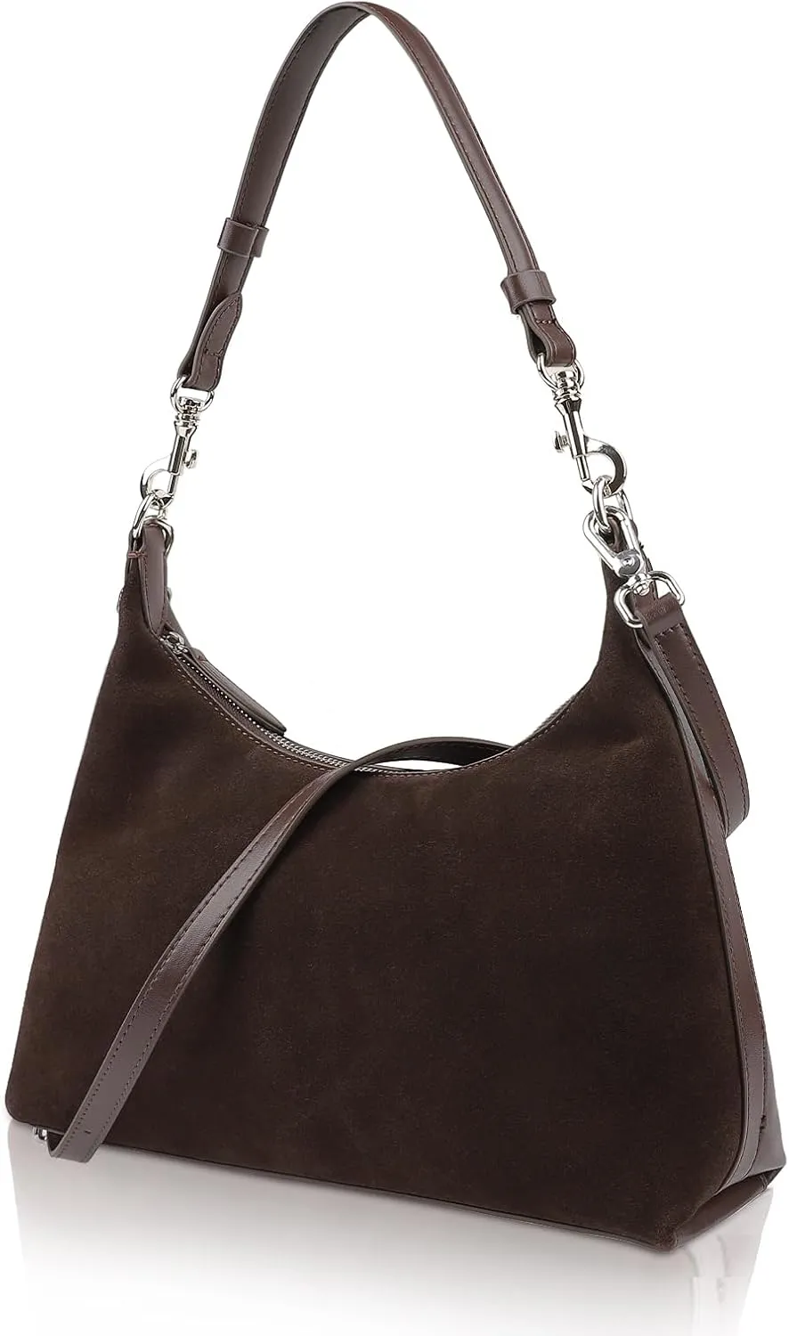 Tote Shoulder Bags for Women, Suede Forsted Cowhide Tote Crossbody Purses with 2 Removable Shoulder Straps
