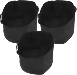 Totority 3Pcs Non Woven Fabric Plant Growing Bags Flower Planter Pouch for Vegetables for Garden and Balcony Excellent Drainage Air Permeability