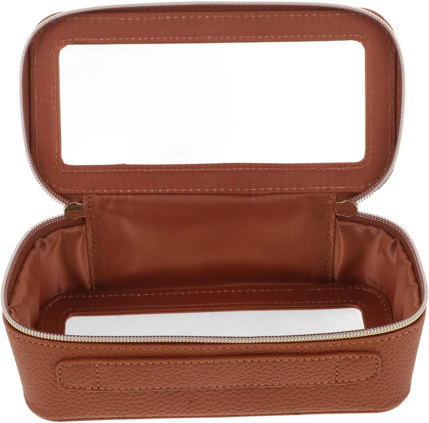 Transparent Cosmetic Bag Holder LED Accessory Makeup Brush Fanny Tote Zipper Organization Vanity Small Portable Toiletry Large Clear Organizer Accessories Travel Pouch Brown