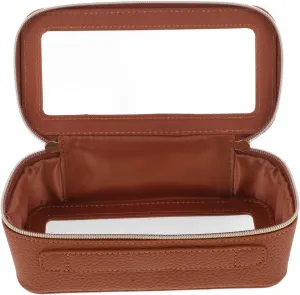 Transparent Cosmetic Bag Holder LED Accessory Makeup Brush Fanny Tote Zipper Organization Vanity Small Portable Toiletry Large Clear Organizer Accessories Travel Pouch Brown