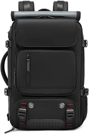 Travel Backpack for Women Men Carry On Backpack fits 16” Laptop Waterproof Convertible Backpack with Shoe Compartment (Black)