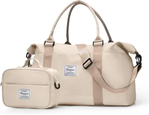 Travel Bags for Women, Weekender Overnight Carry On Tote With Toiletry Bag, Duffel With Wet Pocket