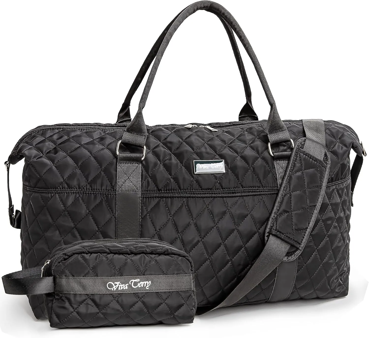 Travel Duffel Bag for Women, Large Overnight Weekender with Adjustable Strap, Wet Pocket, Carry On Sports Tote, Hospital Bag