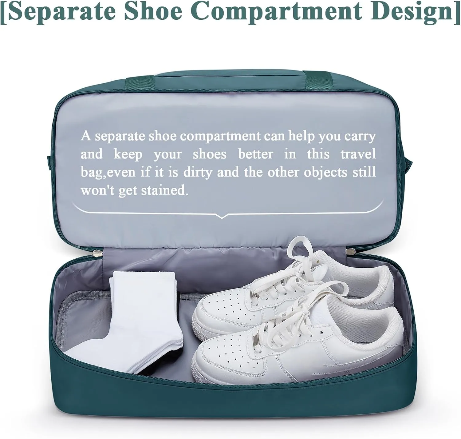 Travel Duffel Bag with Shoes Compartment, Overnight Weekender Bags for Women, Carry on Personal Item Travel Set