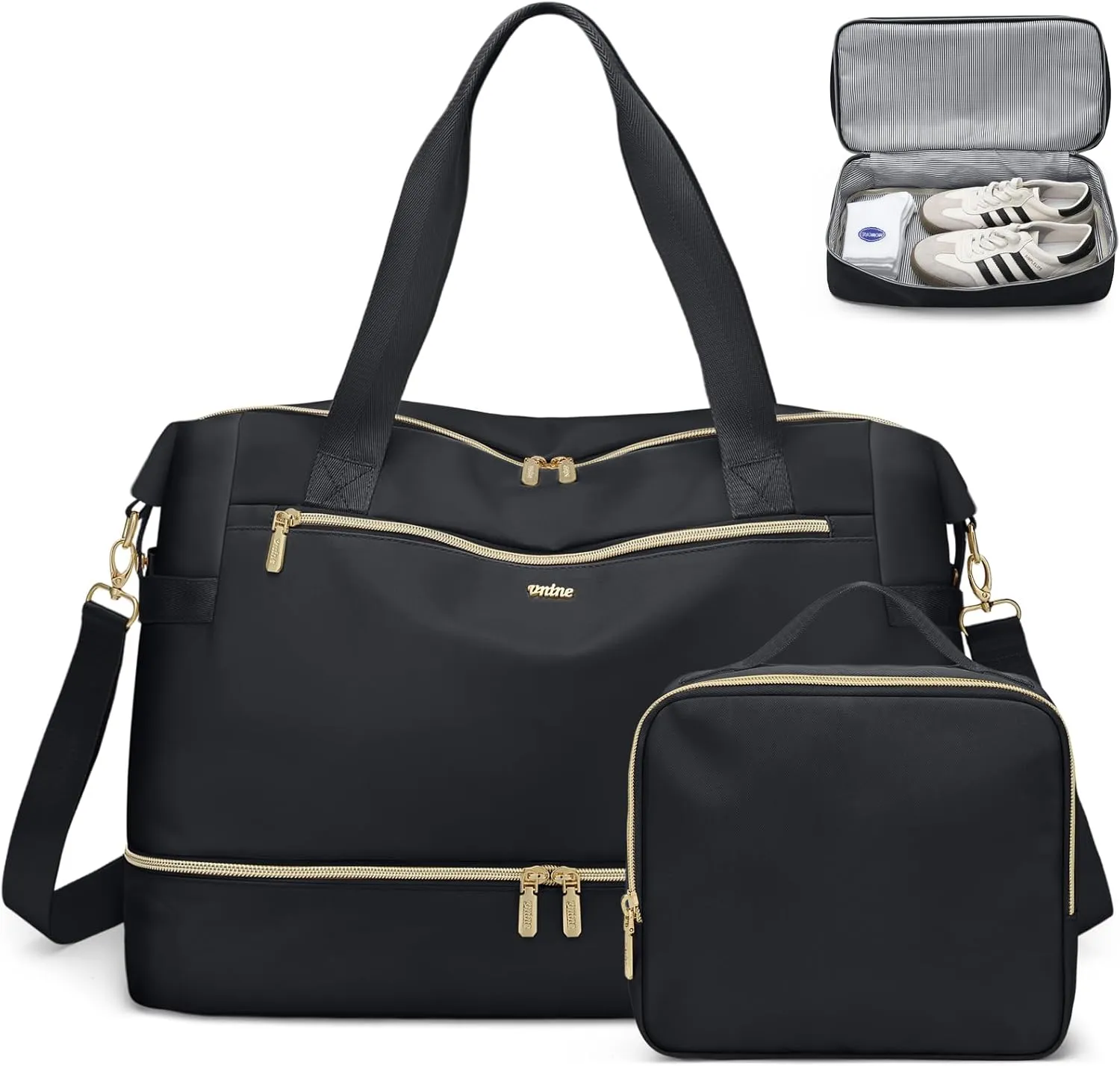 Travel Duffel Bags for Women Weekender Bags with Shoe Compartment Carry on Overnight Bags with Toiletry Bag Gym Bag with Wet Pocket Personal Item Travel Bag for Labor Delivery