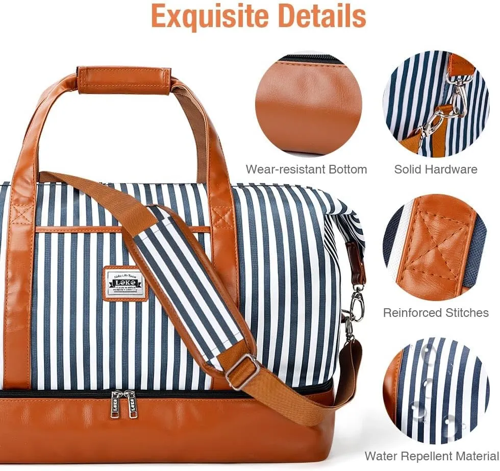 Travel Duffle Bag, Weekender Bags for Women Carry On Travel Bag Overnight Bag with Shoe Compartment Toiletry Bag