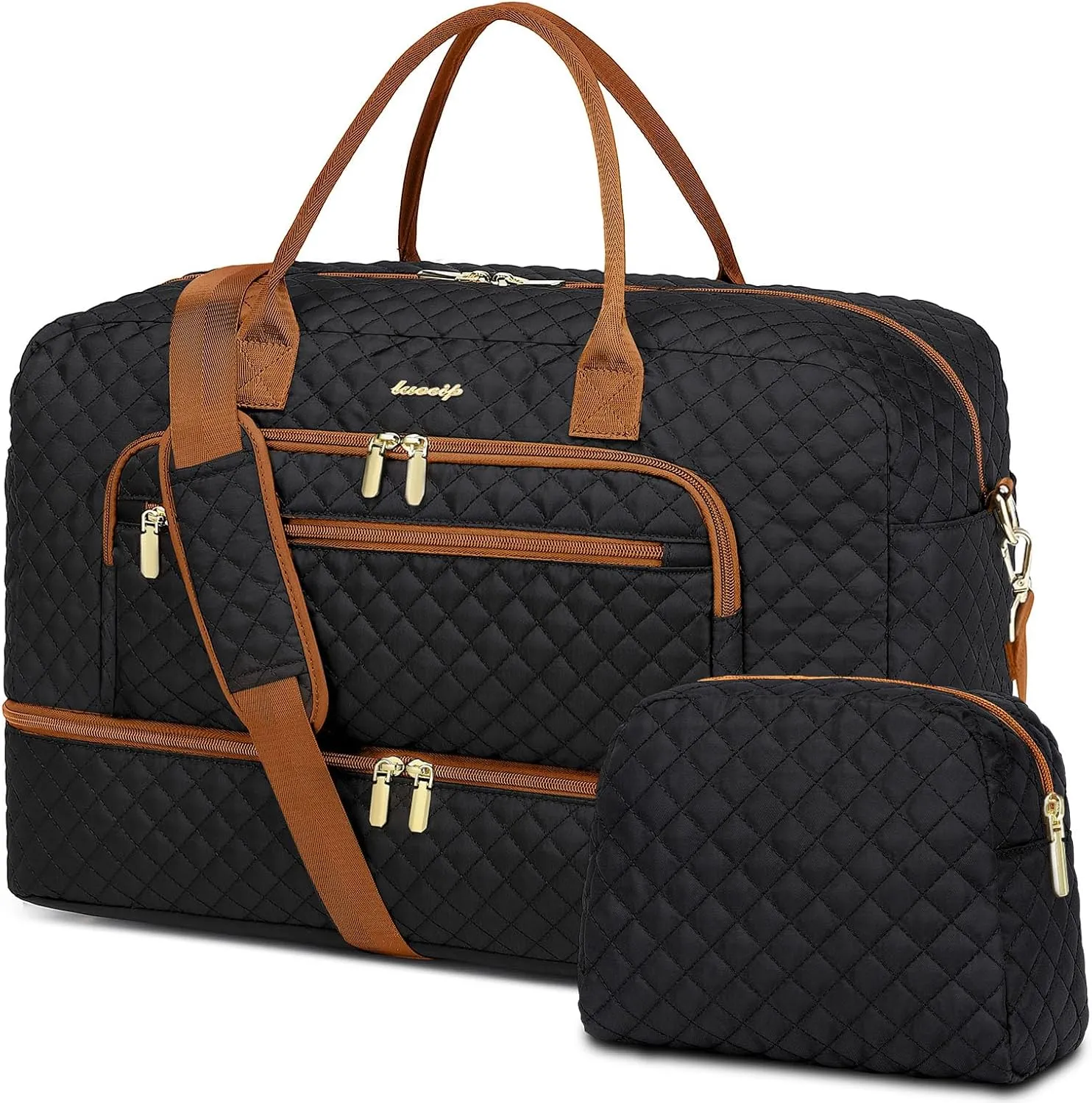 Travel Duffle Bag Weekender for Women - Carry-On Overnight Bag Personal Item Bag with Shoe Compartment & Wet Pocket Large Weekend Tote Bags with Toiletry Bag Hospital Bags for Labor and Delivery