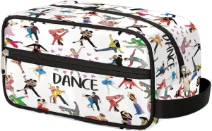Travel Toiletry Bag for Women Men Colorful Dance Girl Dancer Cute Heart Hanging Dopp Kit Large Travel Toiletry Organizer Water Resistant Shaving Bag for Toiletries Accessories Gift for Kids